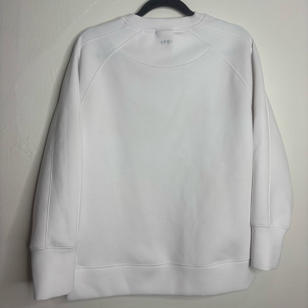 White pullover Crewneck Sweatshirt with YPB Tag - Picture 10 of 12